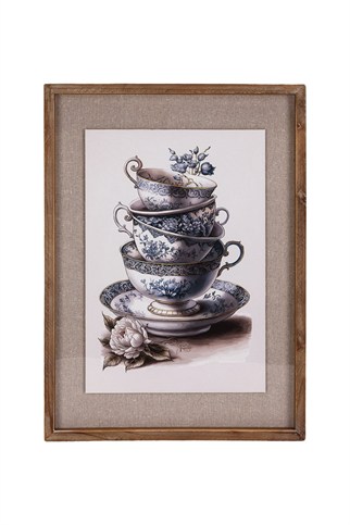 Porland Mavi Fincan Tablo 40x3x56 cm