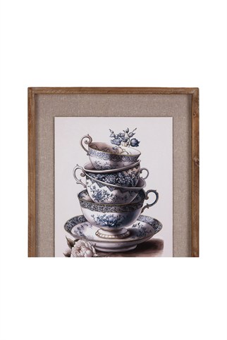 Porland Mavi Fincan Tablo 40x3x56 cm