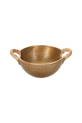 Porland Milos Altın Rengi Kase 26x30x11 cm