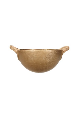 Porland Milos Altın Rengi Kase 26x30x11 cm