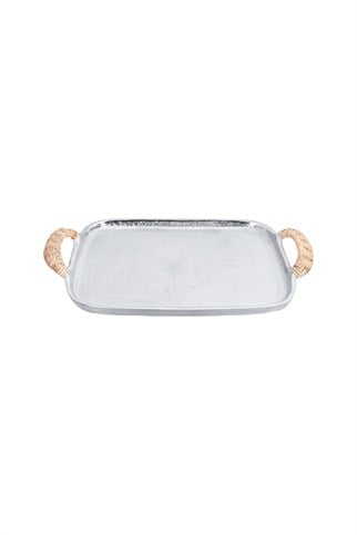 Porland Nora Silver Tepsi 38x25x4cm