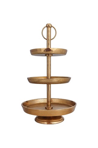 Porland Raika Altın 3 Katlı Kapaklı Stand 22x49 Cm
