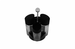 Porland Soft Siyah Salata Seti 40 Cc