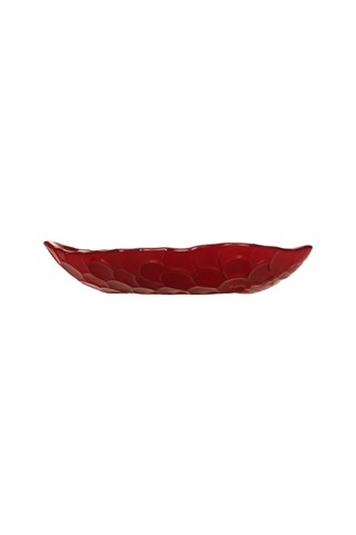 Porland Üzüm Cam Çerezlik Bordo 16 Cm