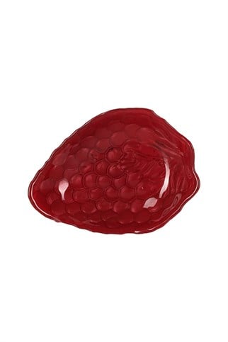 Porland Üzüm Cam Çerezlik Bordo 16 Cm