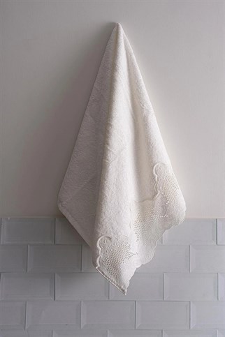 Royal Nazik İris Banyo Havlu Krem 90x150 Cm