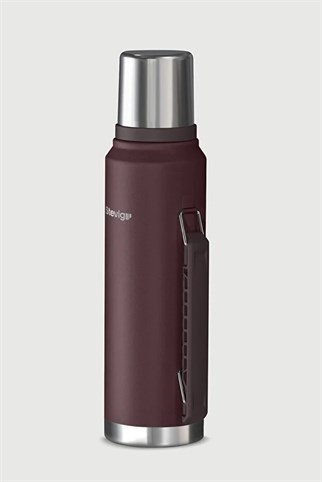 Stevig 1 Camper Klasik Kulplu Sızdırmaz Çelik Termos Dark Plum 1.2 lt