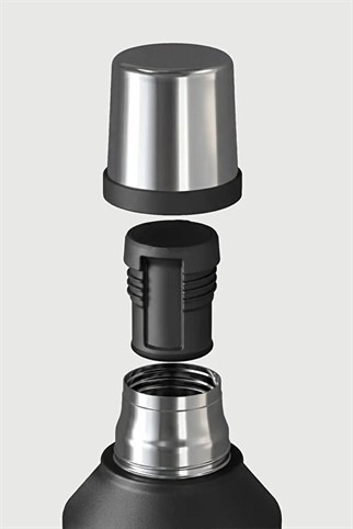 Stevig 1 Camper Klasik Kulplu Sızdırmaz Çelik Termos Black 2.2 lt