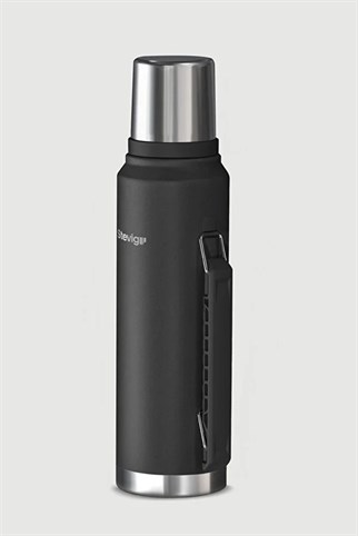 Stevig 1 Camper Klasik Kulplu Sızdırmaz Çelik Termos Black 1.2 lt