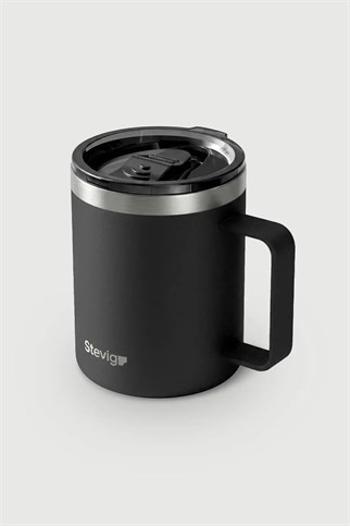 Stevig 1 Cap Daily Mug Kupa Çelik Termos Black 350 ml