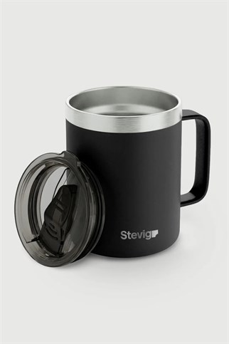 Stevig 1 Cap Daily Mug Kupa Çelik Termos Black 350 ml