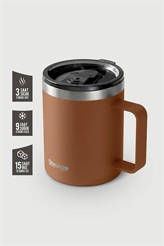 Stevig 1 Cap Daily Mug Kupa Çelik Termos Autumn Leaf 350 ml