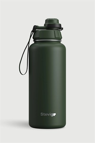 Stevig 1 Hand Leak-Proof Sızdırmaz Çelik Termos Green 1000 ml