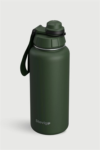 Stevig 1 Hand Leak-Proof Sızdırmaz Çelik Termos Green 1000 ml