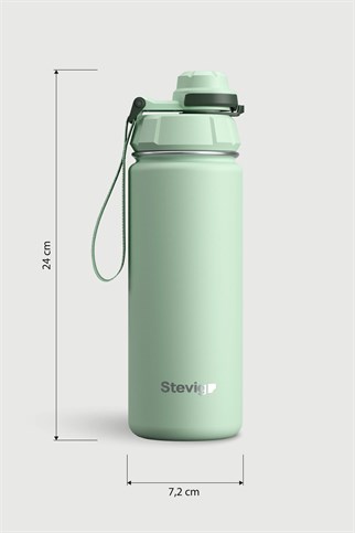Stevig 1 Hand Leak-Proof Sızdırmaz Çelik Termos Smoke Green 500 ml