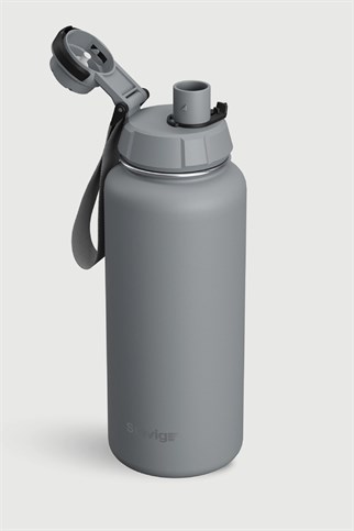Stevig 1 Hand Leak-Proof Sızdırmaz Çelik Termos Grey 1000 ml