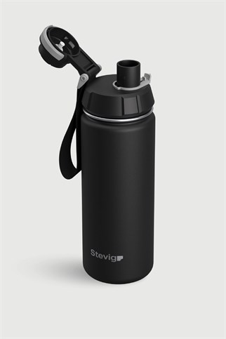 Stevig 1 Hand Leak-Proof Sızdırmaz Çelik Termos Black 500 ml