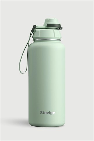 Stevig 1 Hand Leak-Proof Sızdırmaz Çelik Termos Smoke Green 1000 ml
