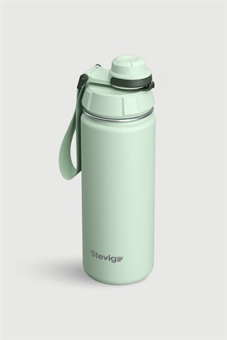 Stevig 1 Hand Leak-Proof Sızdırmaz Çelik Termos Smoke Green 1000 ml