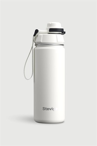 Stevig 1 Hand Leak-Proof Sızdırmaz Çelik Termos Star White 500 ml
