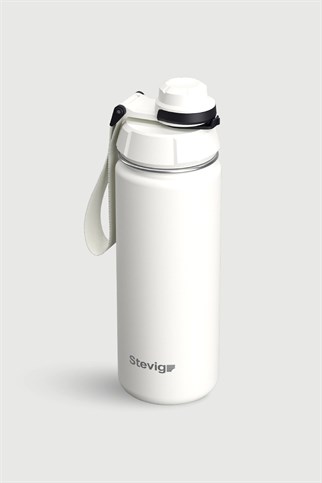 Stevig 1 Hand Leak-Proof Sızdırmaz Çelik Termos Star White 500 ml