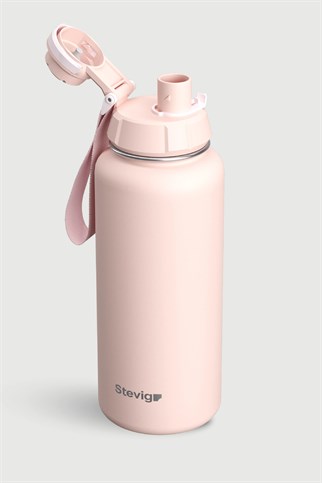 Stevig 1 Hand Leak-Proof Sızdırmaz Çelik Termos Icy Pink 1000 ml