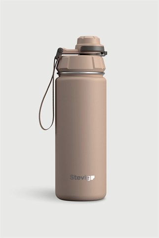 Stevig 1 Hand Leak-Proof Sızdırmaz Çelik Termos Light Brown 500 ml