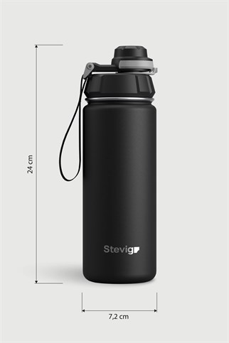 Stevig 1 Hand Leak-Proof Sızdırmaz Çelik Termos Black 500 ml