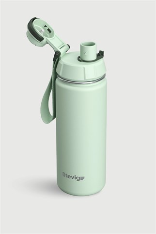Stevig 1 Hand Leak-Proof Sızdırmaz Çelik Termos Smoke Green 500 ml