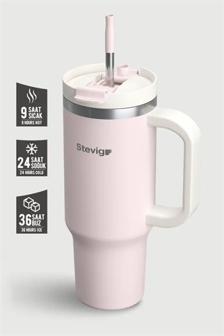 Stevig 2 Moods Tuck-In Tumbler Sızdırmaz Çelik Termos Petal Pink 900 ml