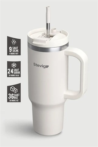 Stevig 2 Moods Tuck-In Tumbler Sızdırmaz Çelik Termos White Sand 900 ml