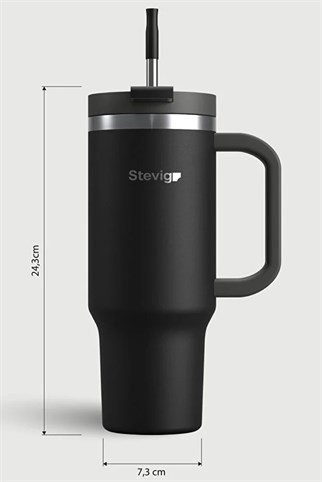 Stevig 2 Moods Tuck-In Tumbler Sızdırmaz Çelik Termos Black 900 ml