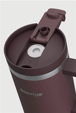 Stevig 2 Moods Tuck-In Tumbler Sızdırmaz Çelik Termos Chocolate Plum 900 ml