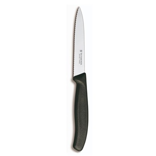 Victorinox SwissClassic Tırtıklı Soyma Bıçak Siyah 10 Cm