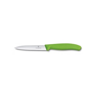 Victorinox SwissClassic Tırtıklı Soyma Bıçak Yeşil 10 Cm