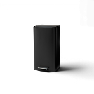 Vivarel Square Pedallı Çöp Kovası Mat Siyah 30 L