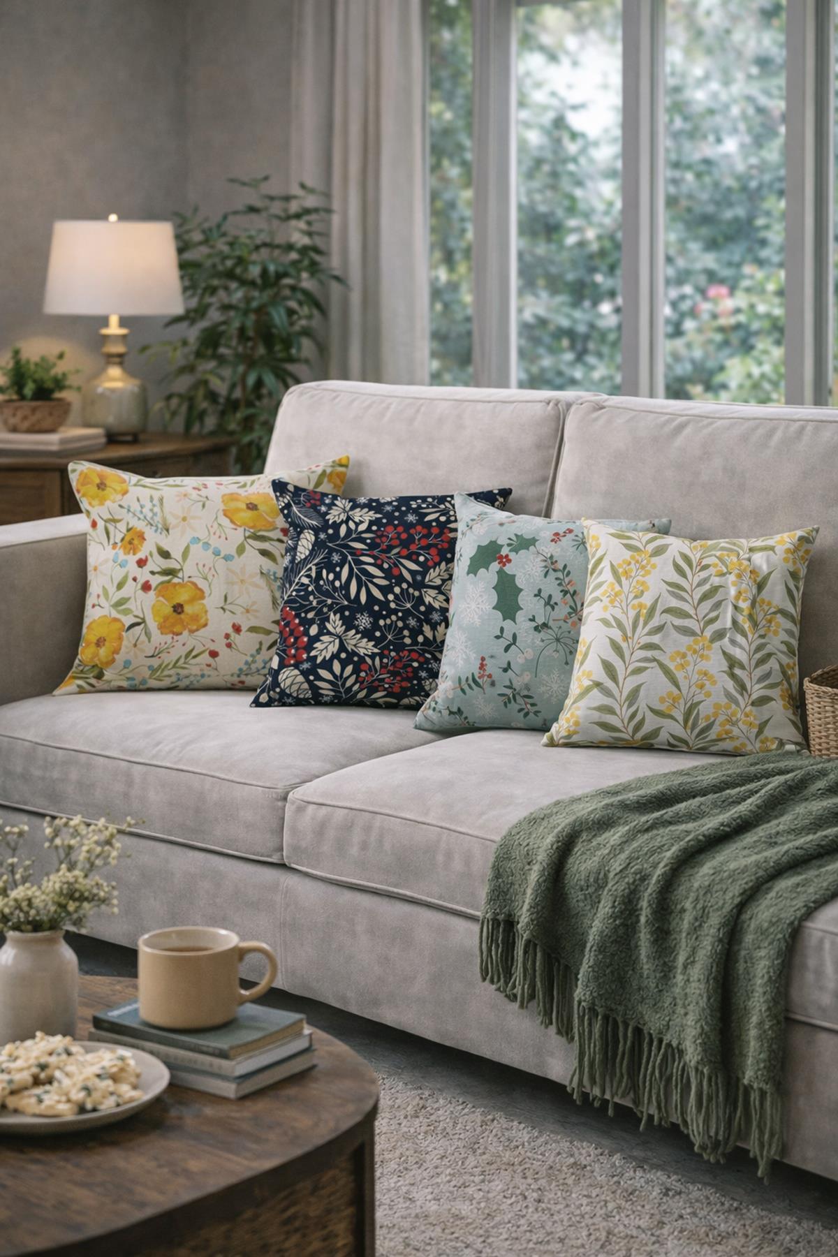 Arancione Co. Çift Tarafı Baskılı 4’lü Kırlent Kılıfı 6AOD15