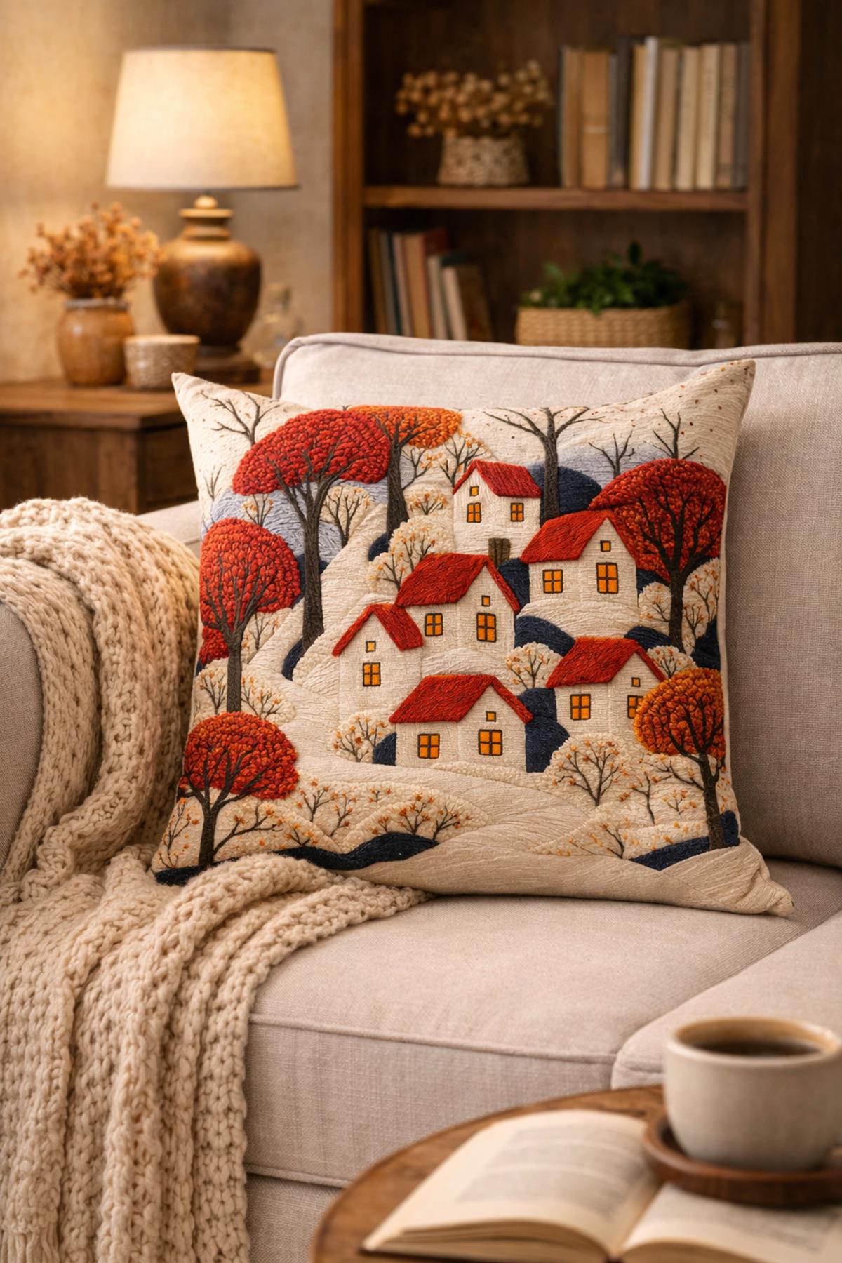 Arancione Co. Çift Tarafı Baskılı Kırlent Kılıfı 6AOD28