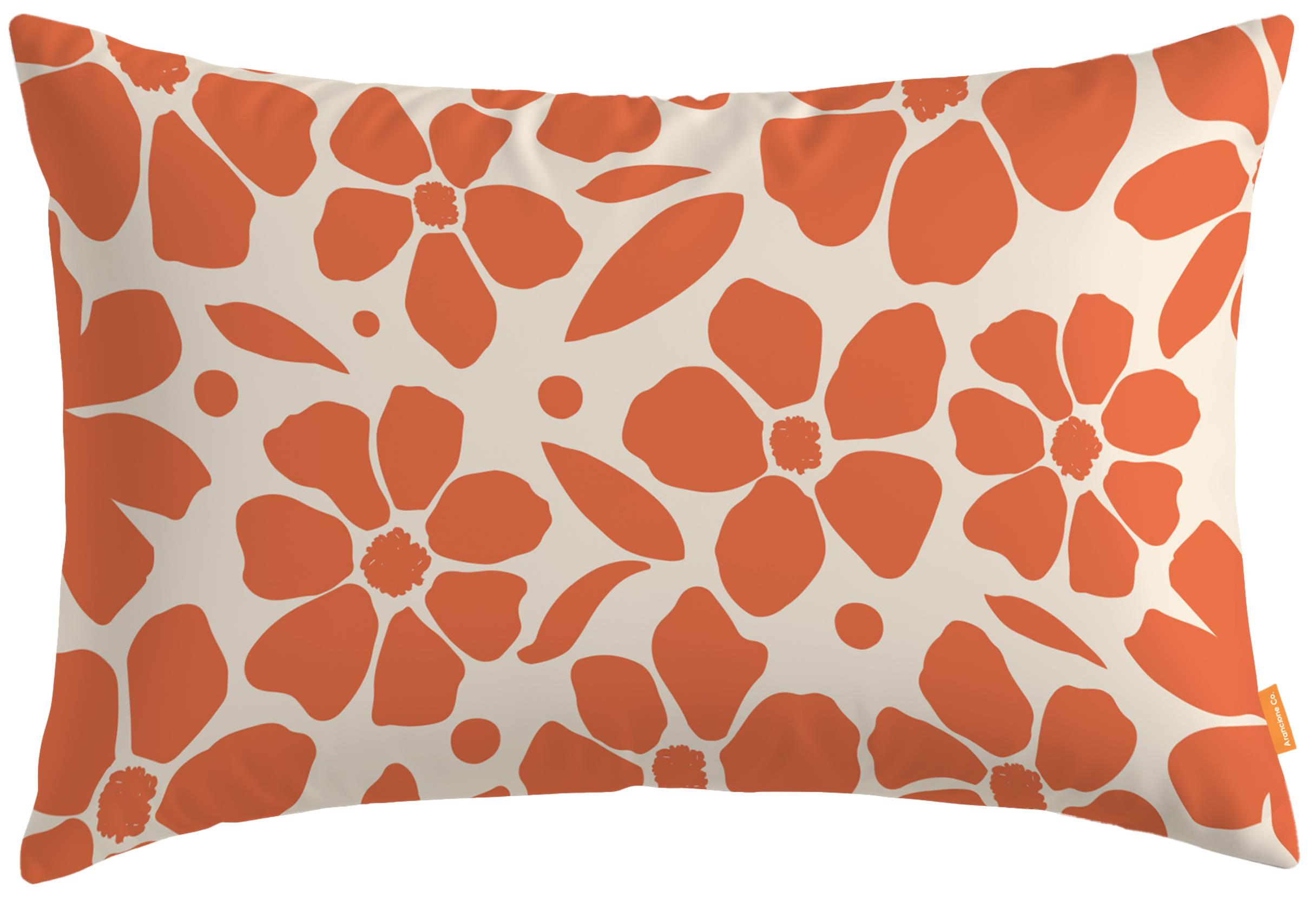 Arancione Co. Çiçek Dikdörtgen Kırlent Kılıf Ds5