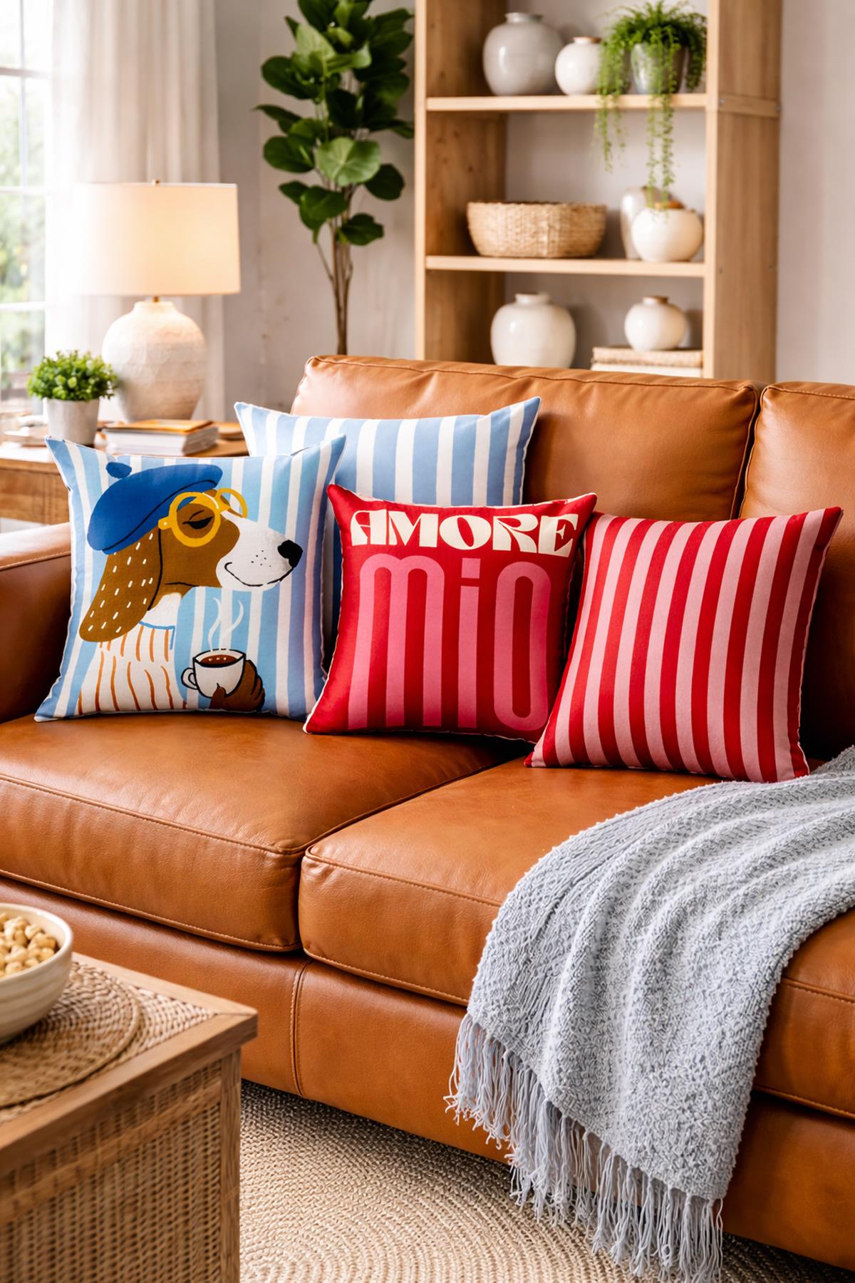 Arancione Co. Çift Tarafı Baskılı 4’lü Kırlent Kılıfı 6AOD2