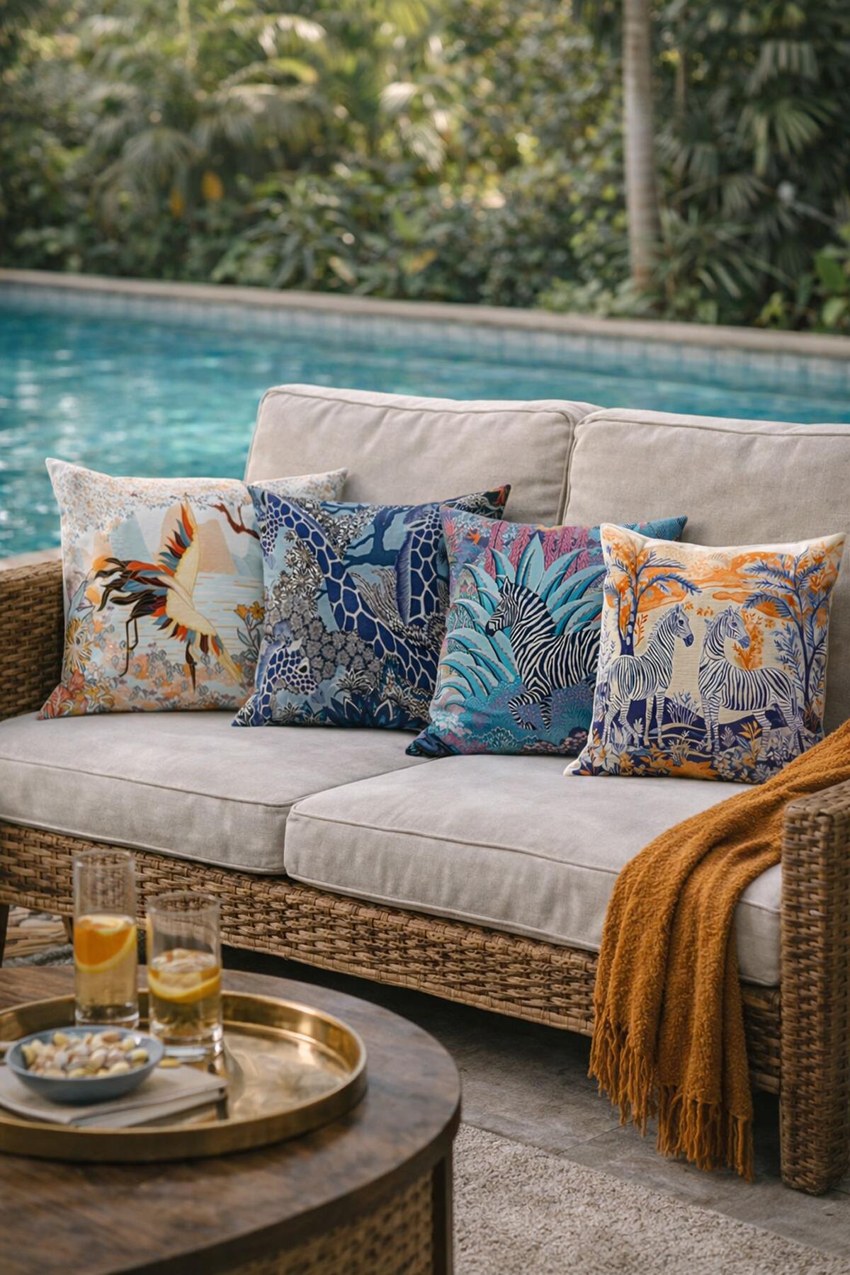 Arancione Co. Çift Tarafı Baskılı 4’lü Kırlent Kılıfı 6AOD19