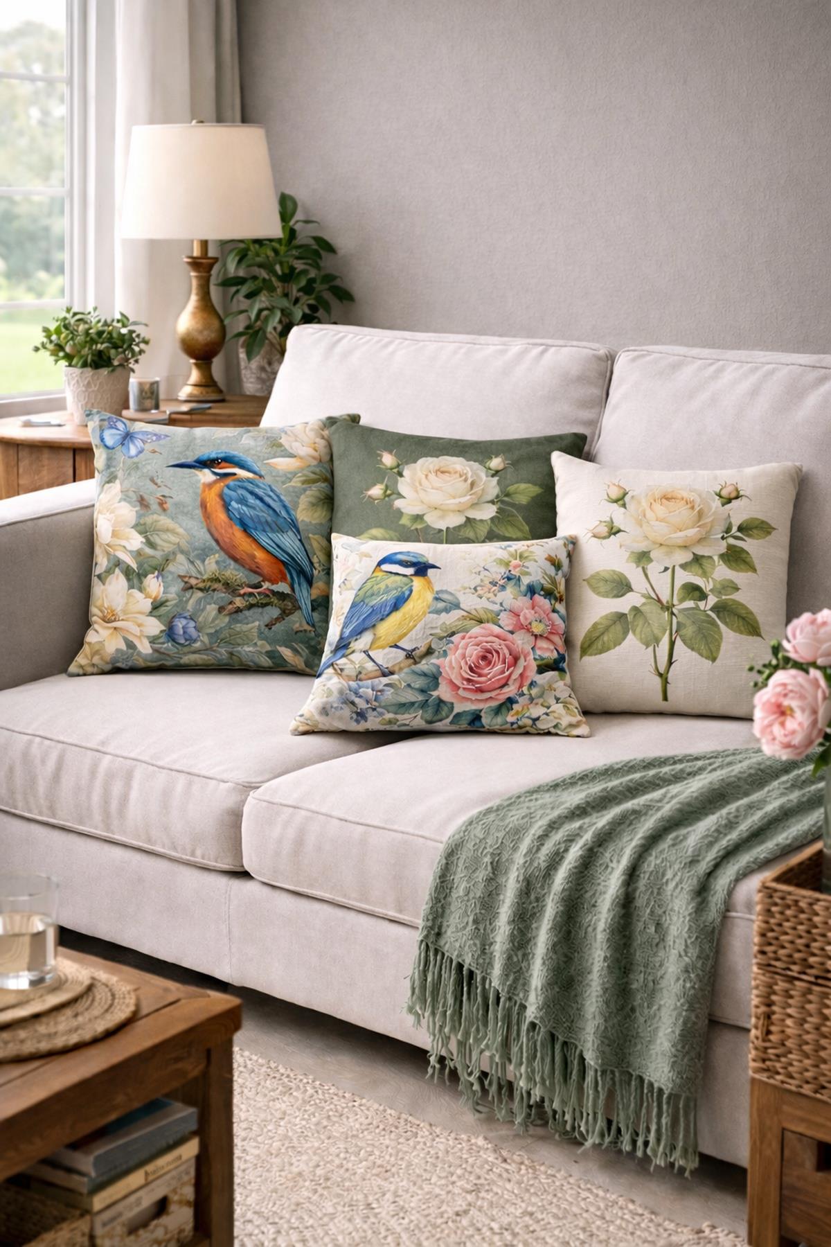 Arancione Co. Çift Tarafı Baskılı 4’lü Kırlent Kılıfı 6AOD4