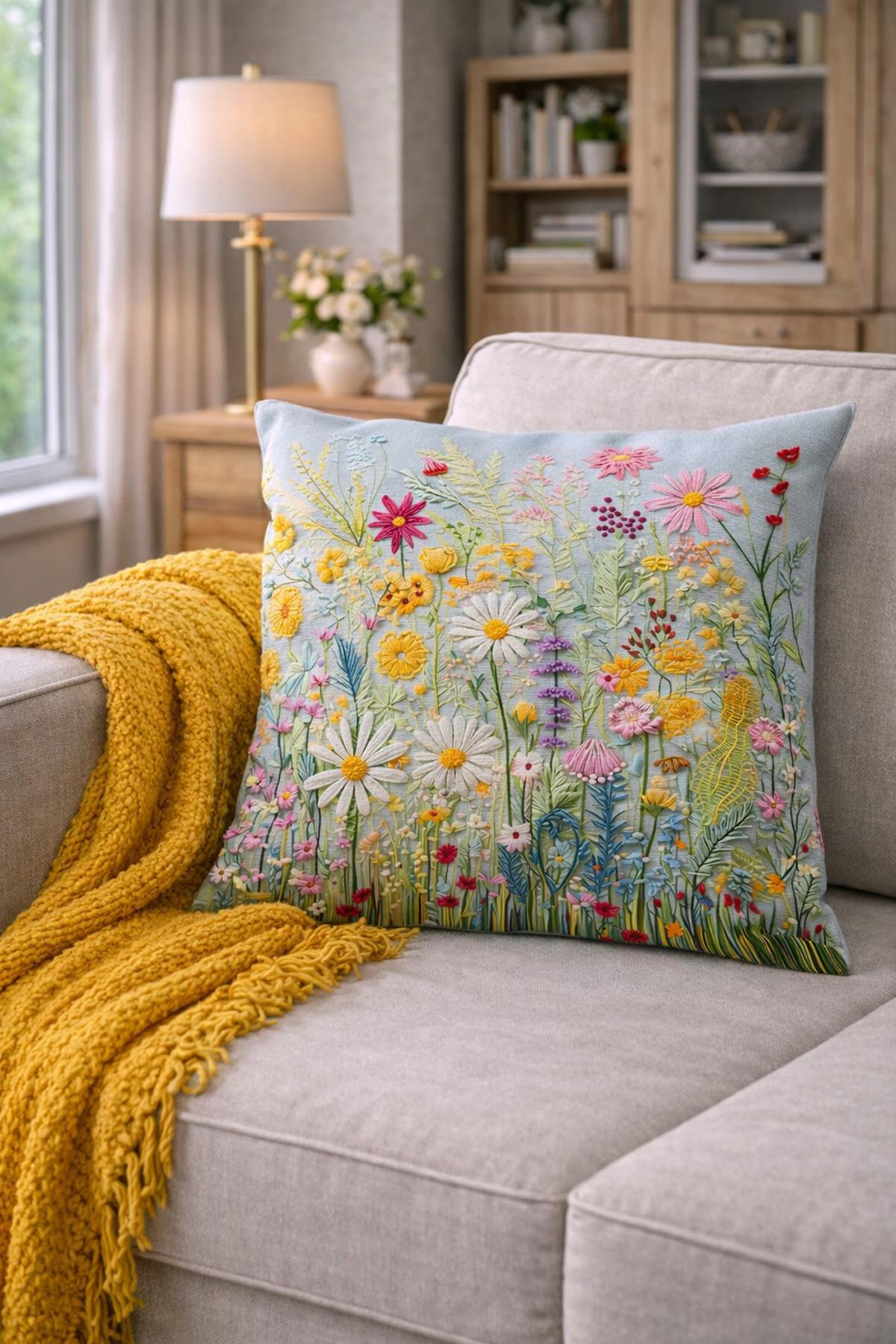 Arancione Co. Çift Tarafı Baskılı Kırlent Kılıfı 6AOD25