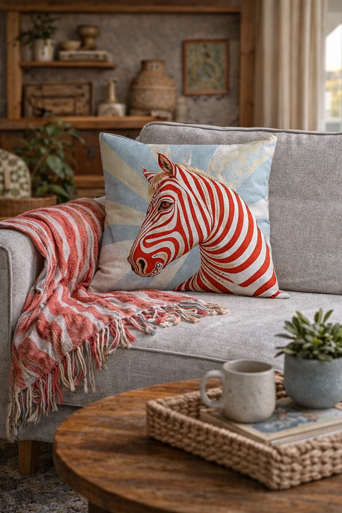 Arancione Co. Çift Tarafı Baskılı Kırlent Kılıfı 6AOD33