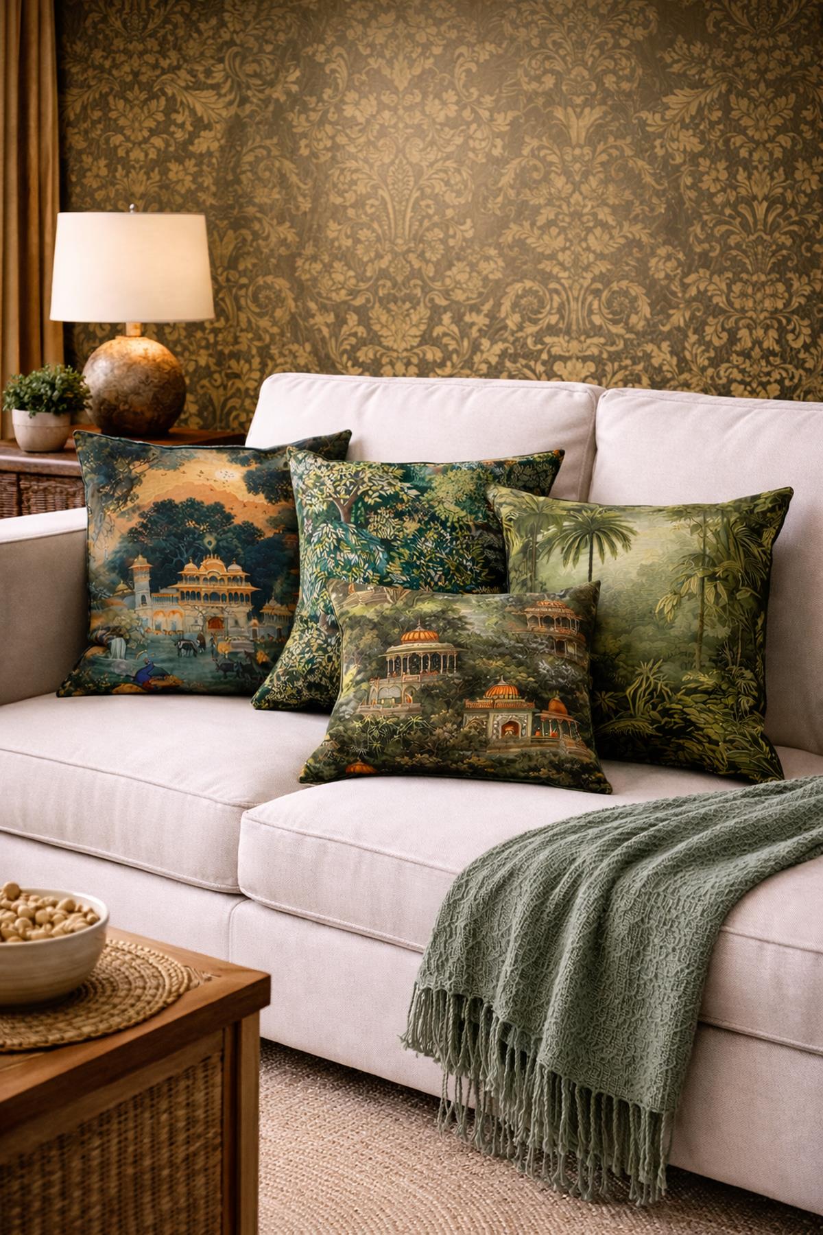 Arancione Co. Çift Tarafı Baskılı 4’lü Kırlent Kılıfı 6AOD3