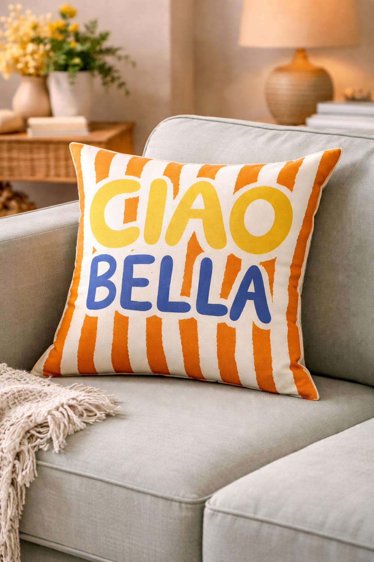 Arancione Co. Çift Tarafı Baskılı Kırlent Kılıfı 6AOD3