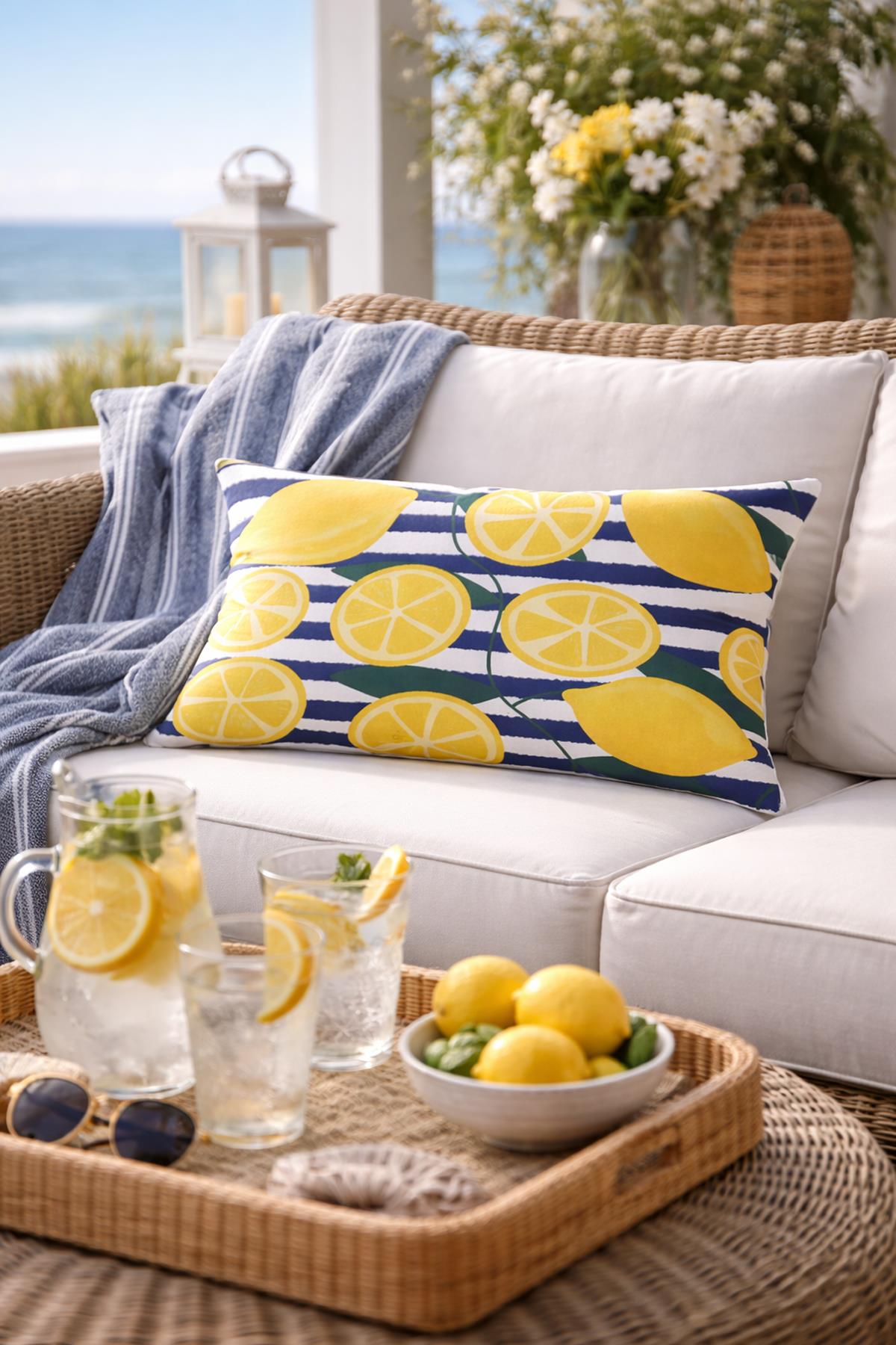 Arancione Co. Çift Tarafı Baskılı Dikdörtgen Kırlent Kılıfı 6AOD19