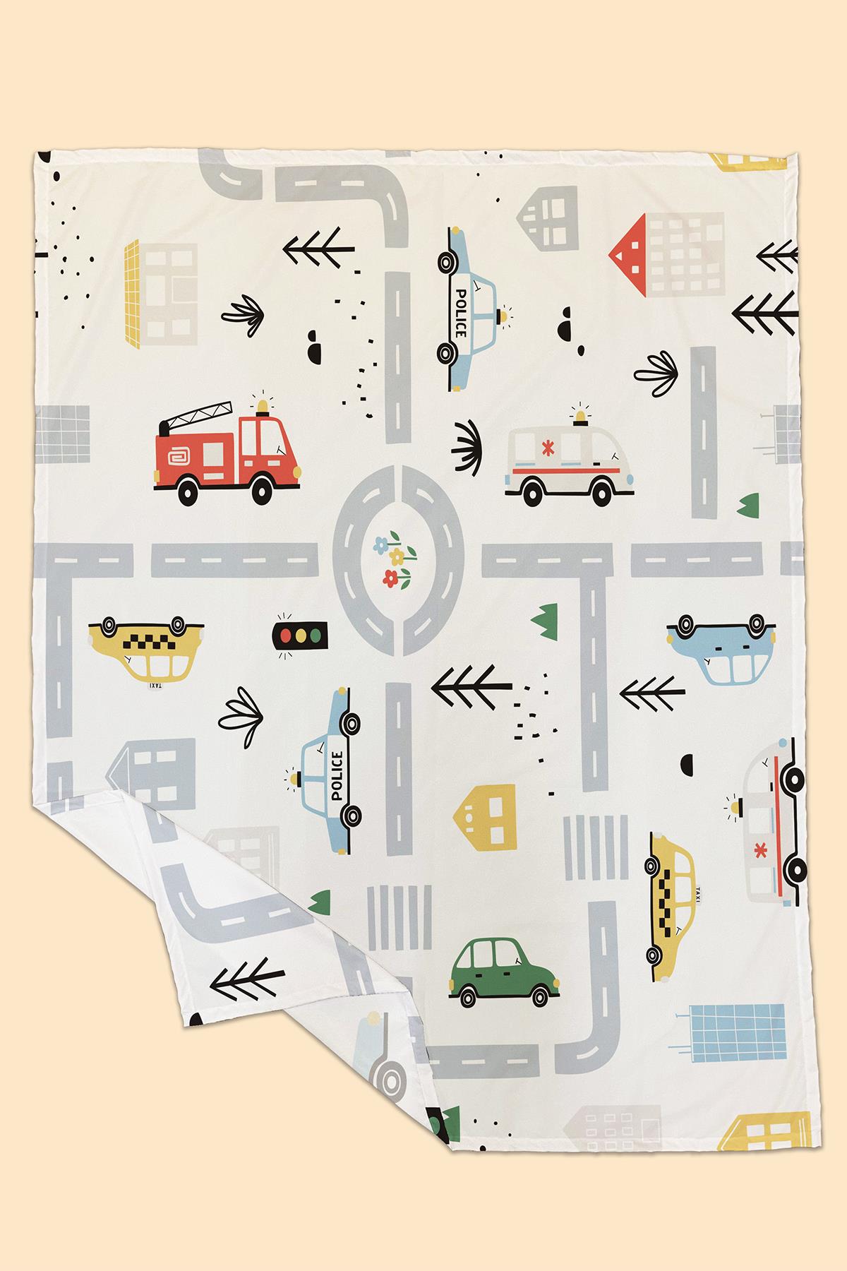 Arancione Co. Spring Traffic Su Geçirmez, Yer/Mama Sandalyesi Altı, Aktivite, Yemek ve Oyun Örtüsü