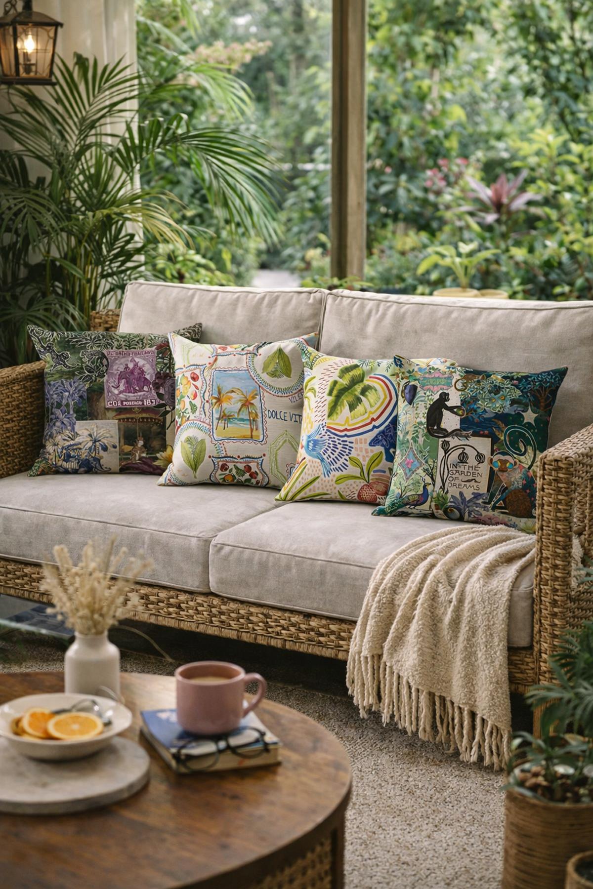 Arancione Co. Çift Tarafı Baskılı 4’lü Kırlent Kılıfı 6AOD10