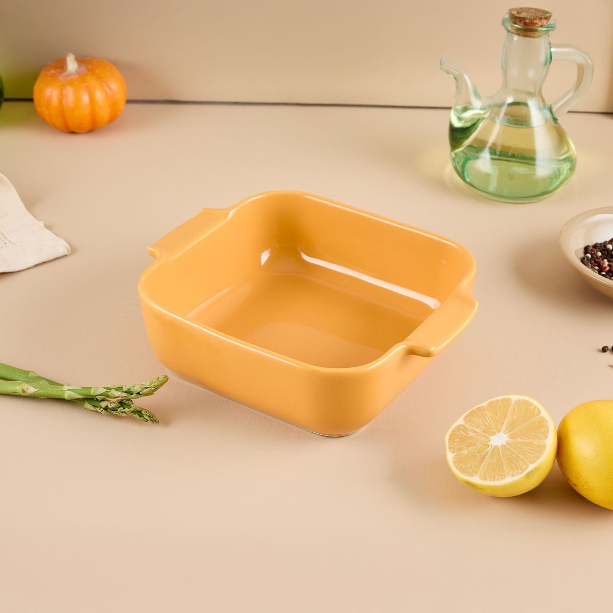 Aryıldız Elissa Kare Fırın Kabı Sarı 21 Cm - 153AR303108